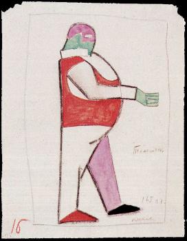 Kazimir Malevich : Costume design for the opera, Victory over the Sun